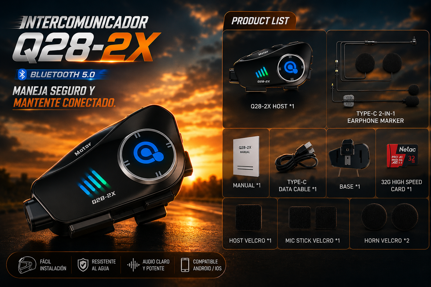 INTERCOMUNICADOR PARA CASCO