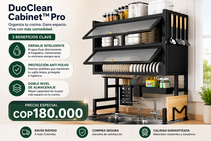 PLATERO DOBLE ESTANTE  -  DuoClean Cabinet